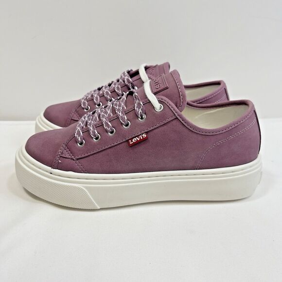 Levi's Shoes - Levi's Dakota Sneaker Women's 8 Purple Vegan Suede Low Top Casual Lace Up Shoe